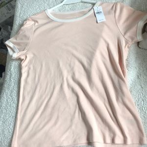 Pink and white American eagle T-shirt